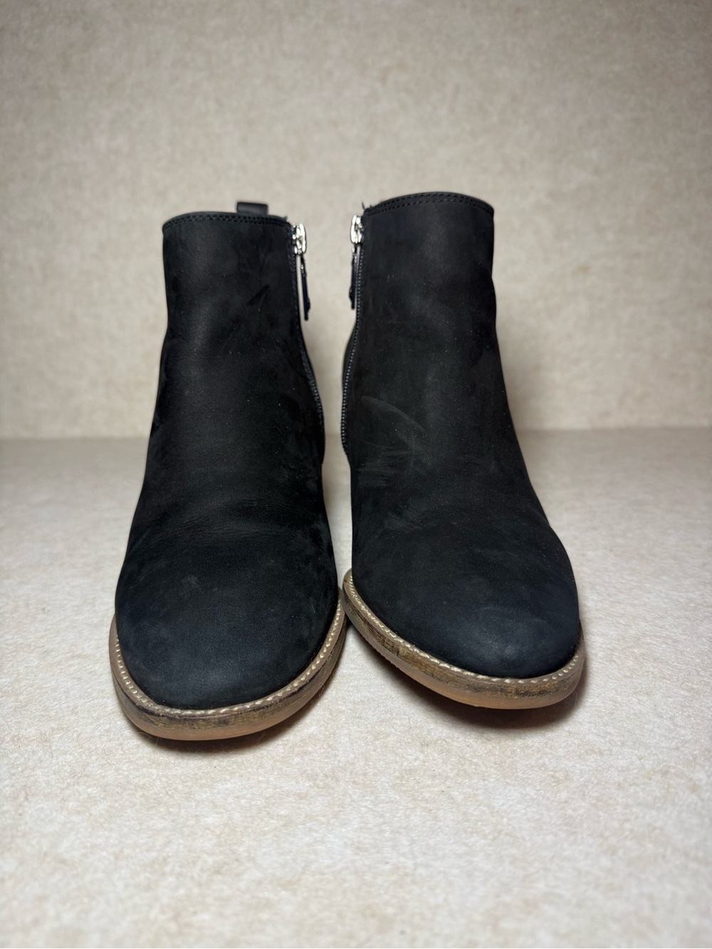 Blondo Nova Waterproof Blank Ankle Bootie Heels Nubuck Leather Size 8 1/2 M - Picture 3 of 10